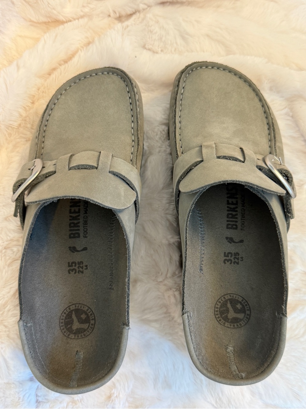 Birkenstock Buckley loafers in dove grey size 35